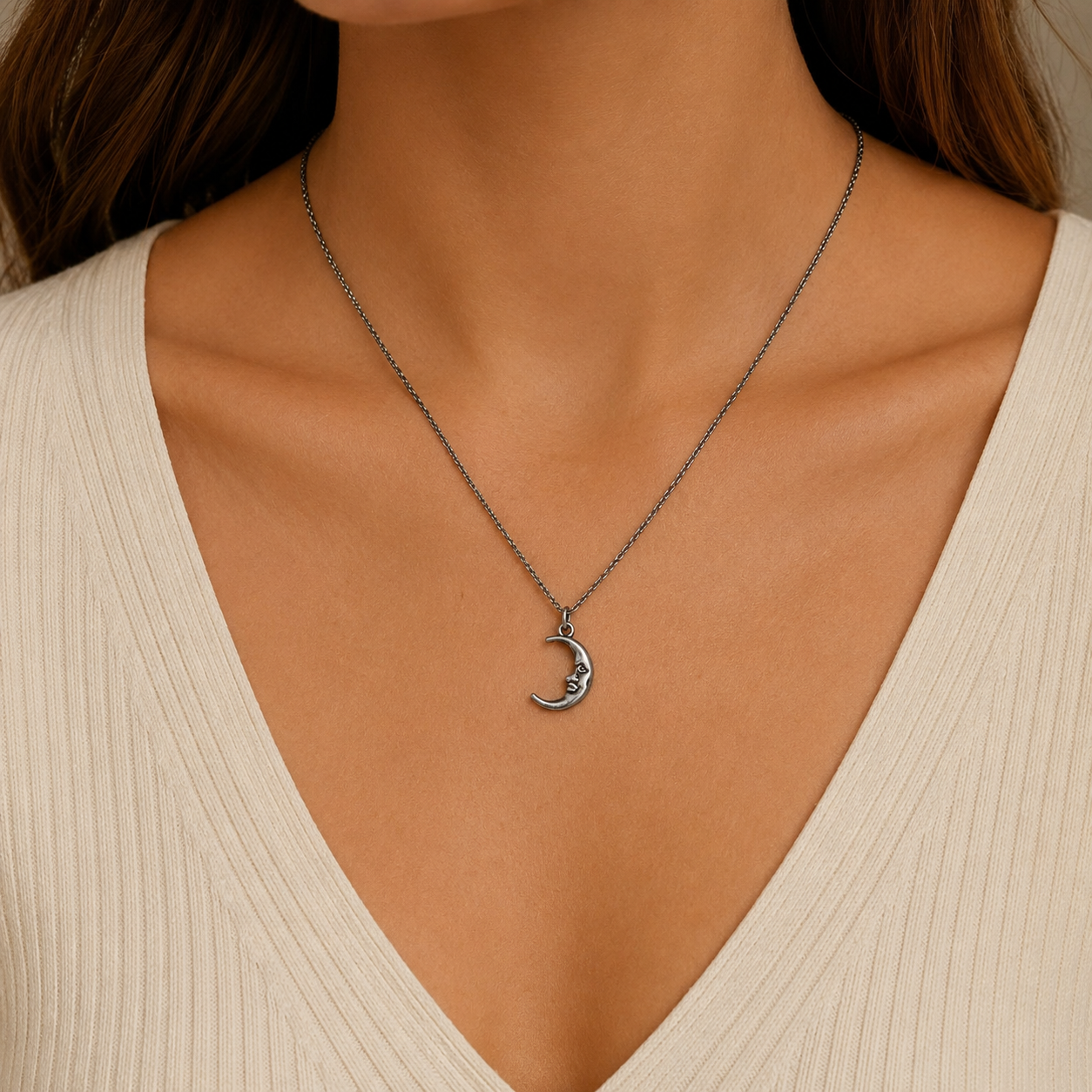 Man in the Moon Necklace