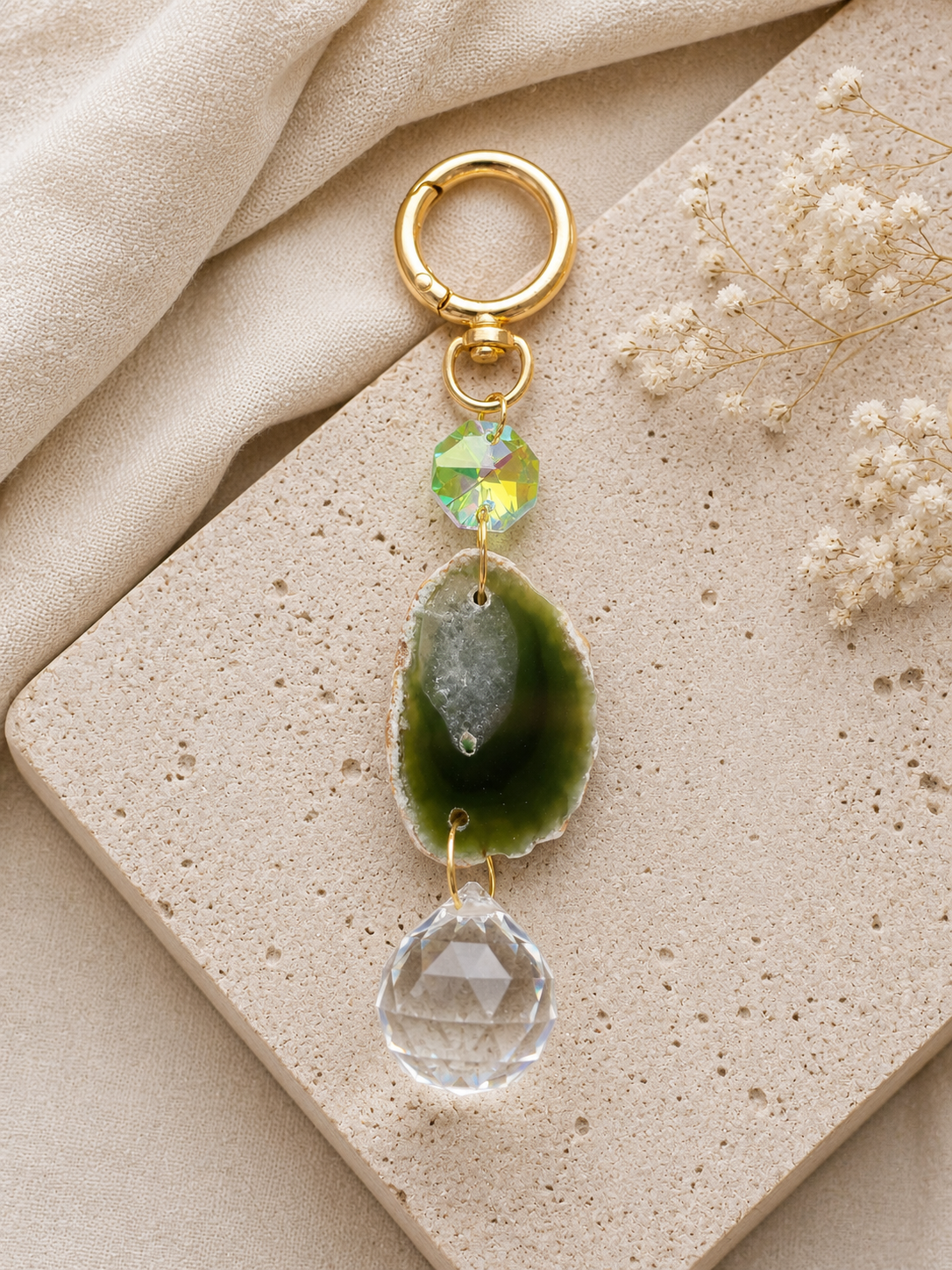 Emerald Glow Keychain