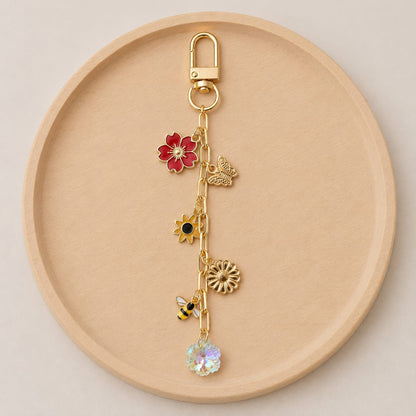 Sweet Summer Flowers Keychain