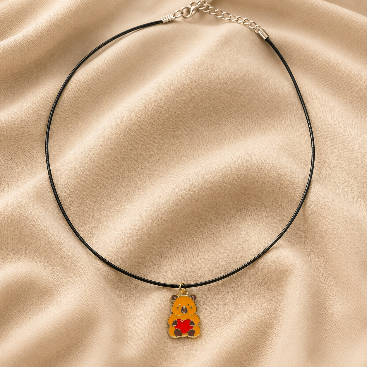 Honey Heart Capybara Necklace