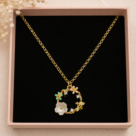 Flower Garden Crown Necklace