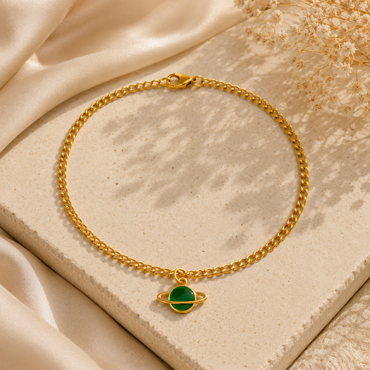 Emerald Orbit Anklet